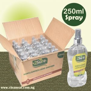 250ml 2Sure Sanitizer Liquid Spray