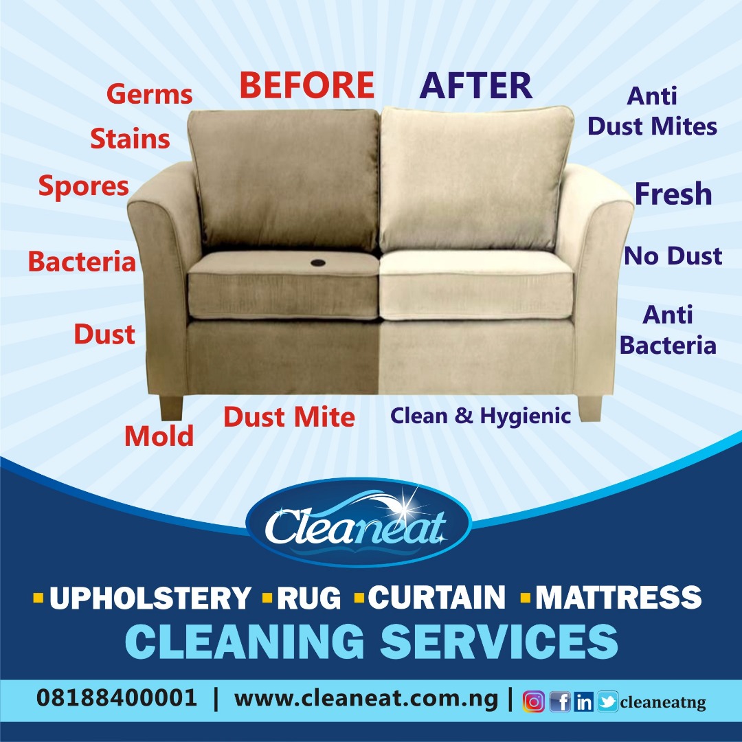 sofa rug cleaning experts in Nigeria advert