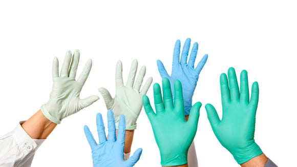 surgical latex gloves