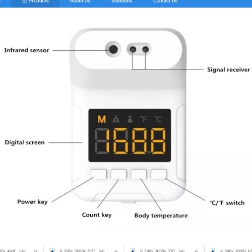 wall automatic thermometer