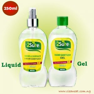250ml gel and liquid 2sure sanitizer lagos nigeria