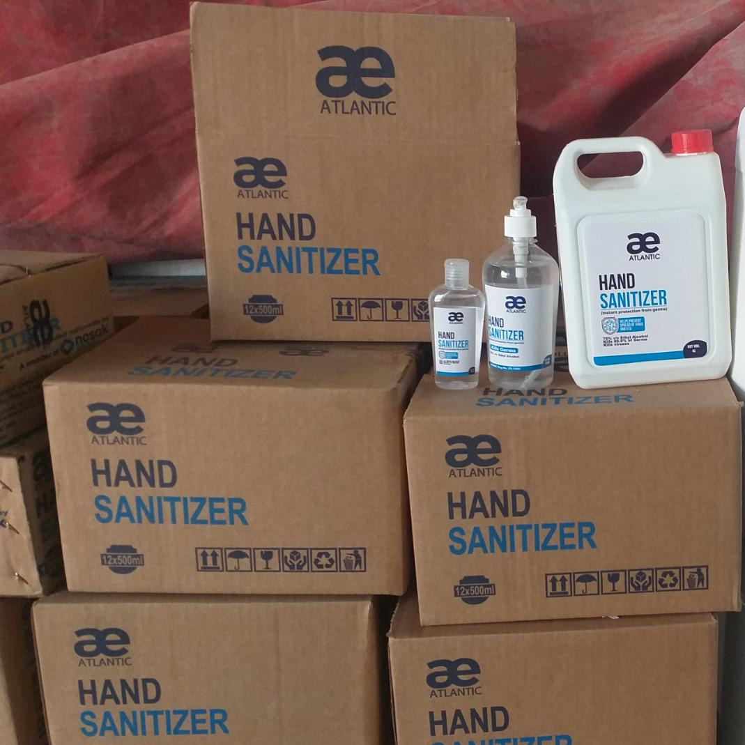 cartons of atlantic sanitizer