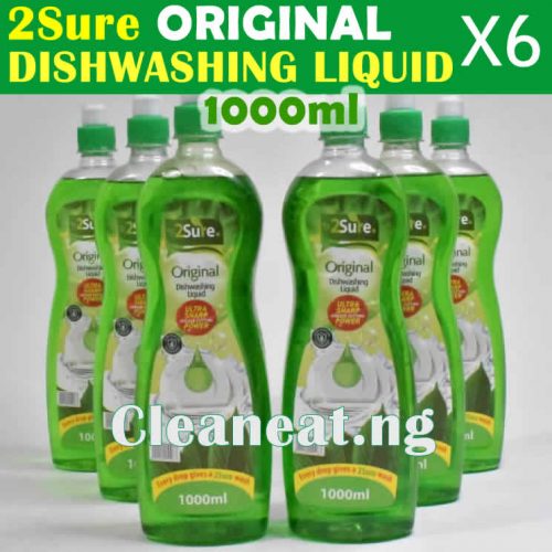 2sure original dishwashing liquid 1000ml X6