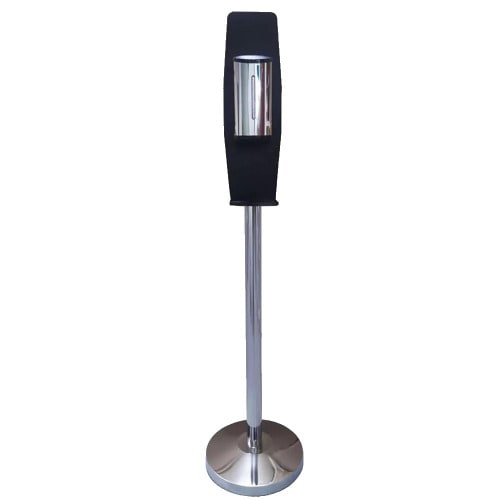 Chrome Flood Stand With Automatic Hand Sanitizer Dispenser