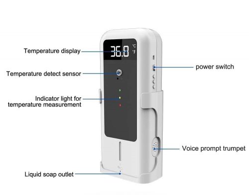 yad 001 temperature detector and soap dspenser