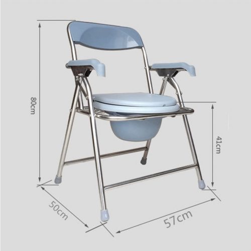 dimensions of commode folded chair