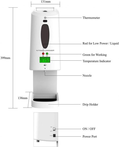 lien 2-in-1 Auto Sanitizer Dispenser with Thermometer in lagos nigeria