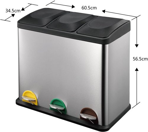 Trash Bin with Pedal Opening