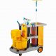 Hospital Hotel Folding Janitor Cart Housekeeping Equipments Cleaning Trolley Cart
