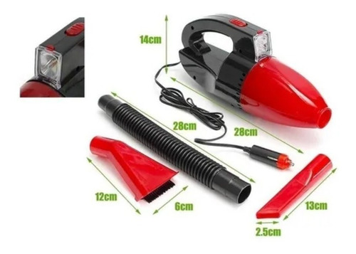 Portable car vacuum cleaner with light