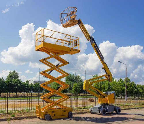 hire scissors lift cherry picker rental