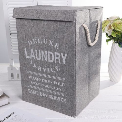 72L Foldable Laundry Bag Deluxe Basket (Grey) 
