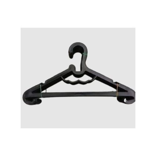 Plastic Hanger Set of 12 – Black by Cleaneat Integrated Service, durable and affordable hangers for shirts, dresses, jackets, and trousers.
