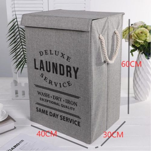72L Foldable Laundry Bag Deluxe Basket (Grey)  - Image 3