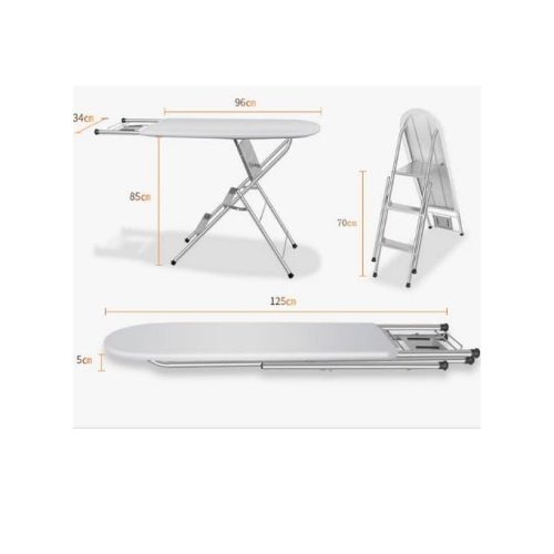 Dual Function Ironing Board with 3-Step Ladder - Image 3