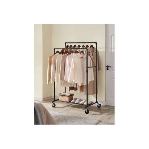 LASA Rolling Clothes Rack – 90kg Load, Heavy-Duty Double Rail - Image 3