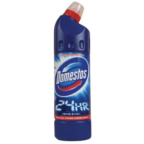 Domestos Bleach Original – 750ml x9 multipack supplied by Cleaneat Integrated Service for germ killing and stain removal in Nigeria.