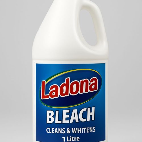 Ladona Bleach 1 Litre bottle supplied by Cleaneat Integrated Service – powerful formula for deep cleaning and stain removal, labeled as the best stain remover Nigeria.