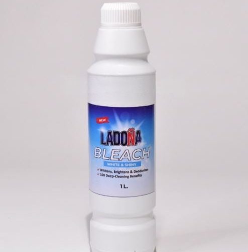 Ladona Bleach 1 Litre bottle supplied by Cleaneat Integrated Service – powerful formula for deep cleaning and stain removal, labeled as the best stain remover Nigeria.