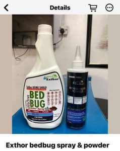 Exthor spray an powder is a very effective fumigating product for eradicating bedbug.