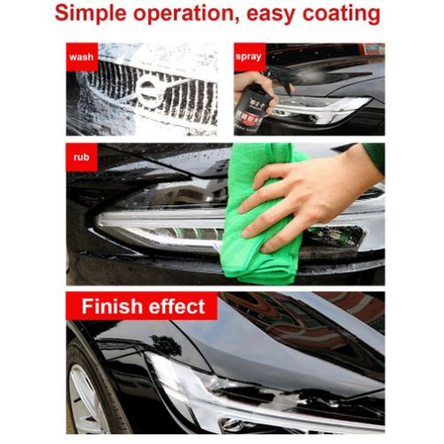 Before and after image showing deep scratch removed with car paint sealant in Lagos.