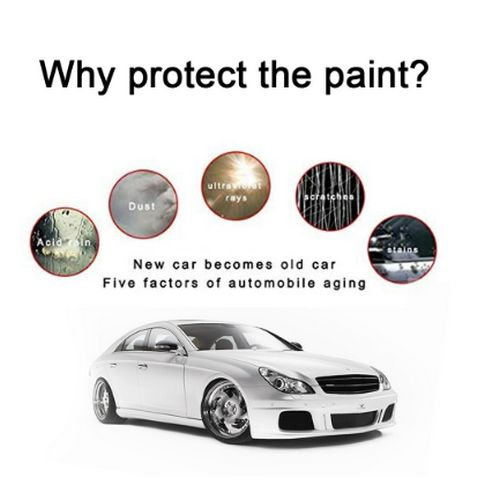 Car hood with water beading effect after applying long lasting ceramic coating.