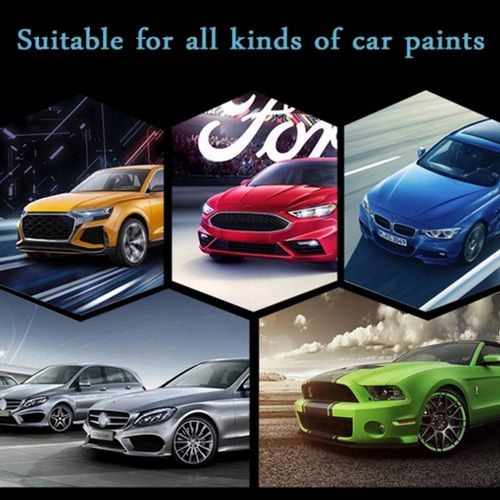 New car shine from a deep gloss anti-scratch polish and UV protector.