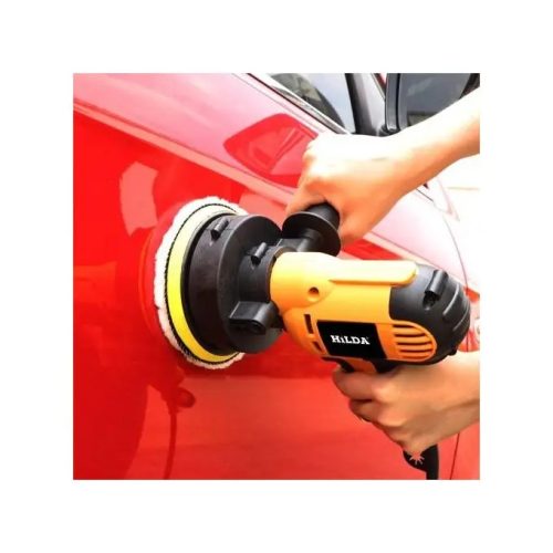 Man applying easy-to-use car wax sealant by hand to car bonnet for brilliant shine.