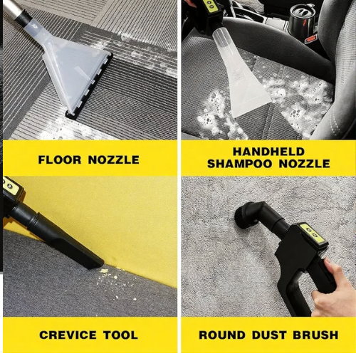 tiff-bristle upholstery cleaning brush for scrubbing car carpets and fabric