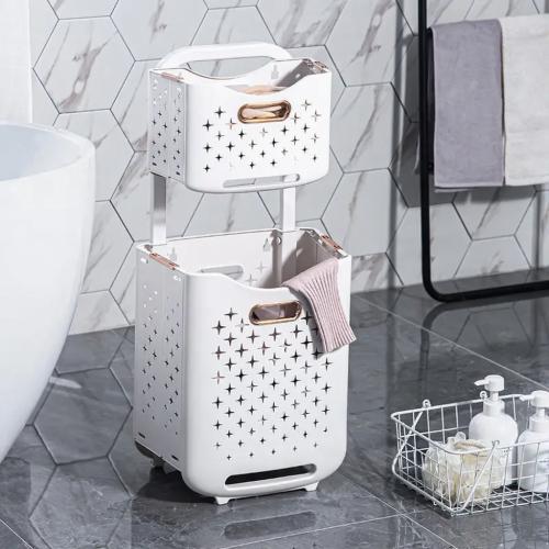 plastic laundry basket with wheels