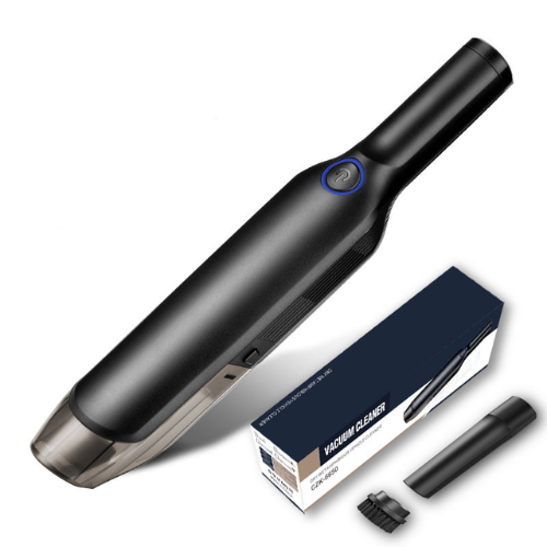 Car vacuum cleaner accessories kit with crevice tool, wet/dry function, and HEPA filter.