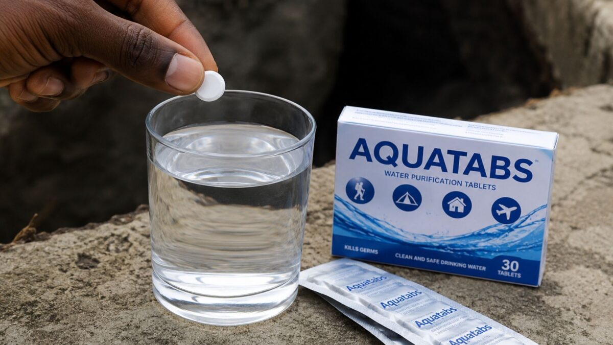 Correct purification tablet dosage for safe drinking water