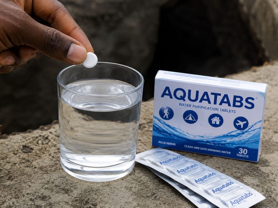 Correct purification tablet dosage for safe drinking water