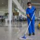Airport hygiene maintenance during passenger peak hours