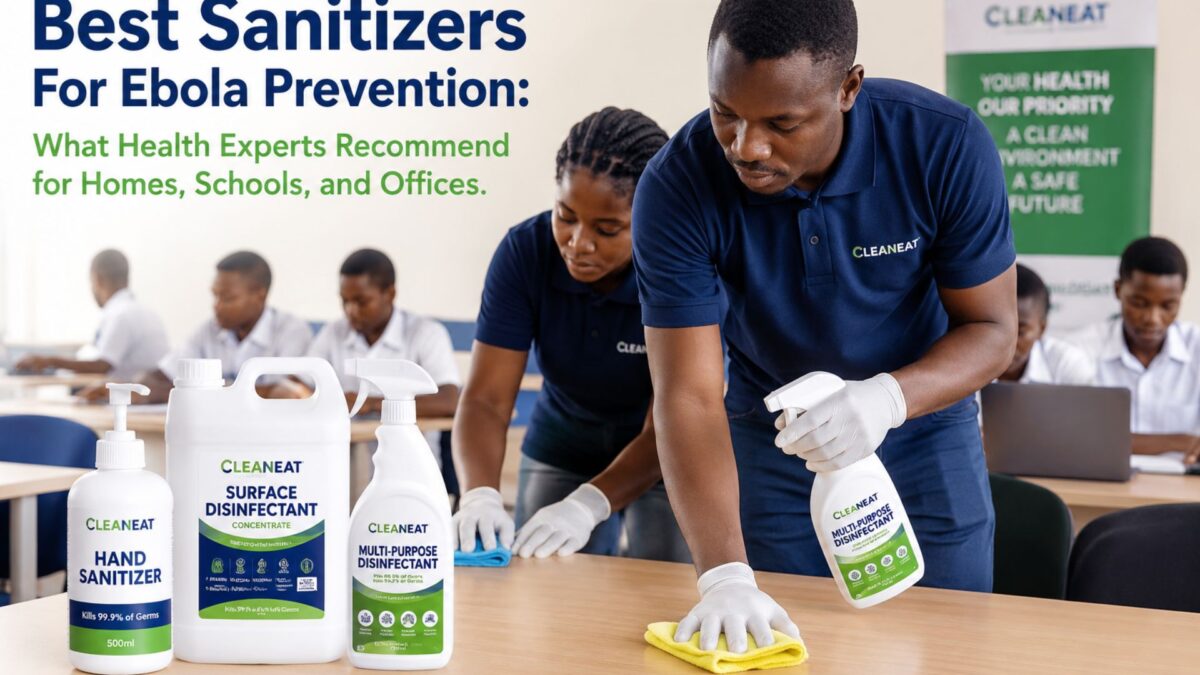 Best Ebola disinfectant products being used to sanitize a school classroom