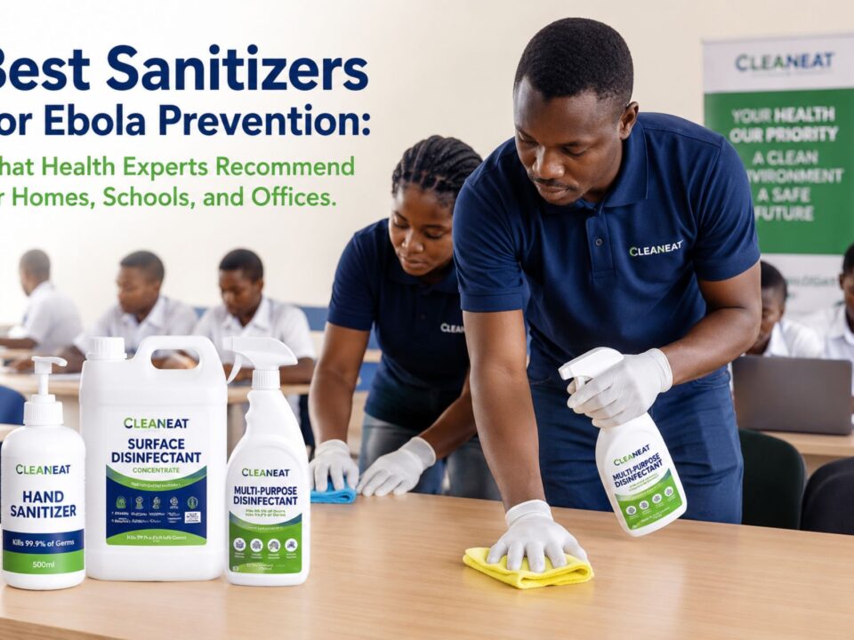 Best Ebola disinfectant products being used to sanitize a school classroom