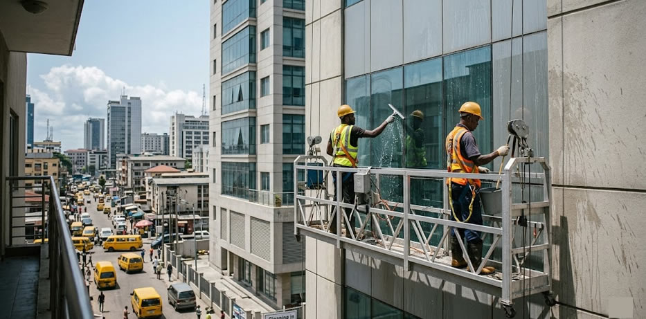 professional window glass cleaning